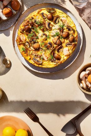 La Frittata aux champignons et au poulet