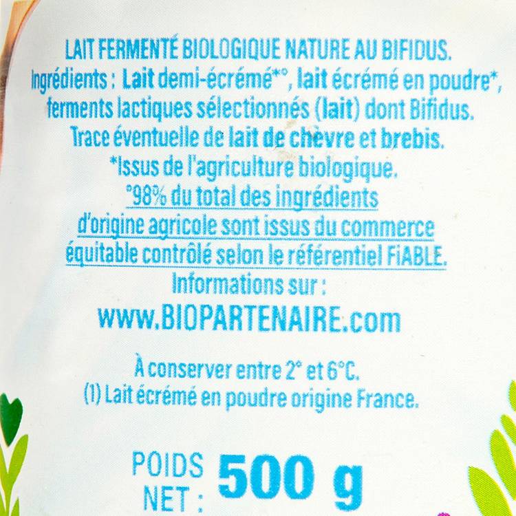 Les Yaourts bifidus nature BIO - 3