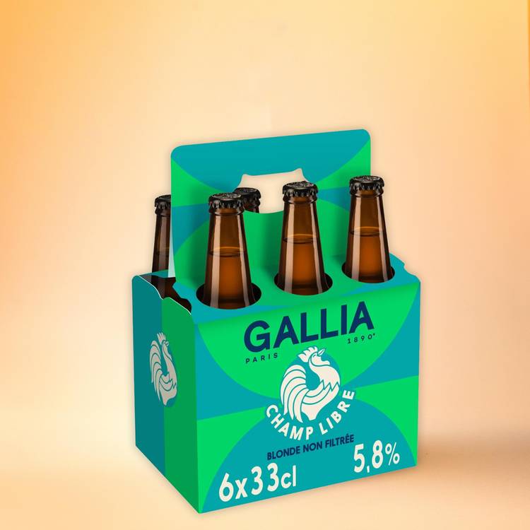 Le Pack de bières blondes non filtrées Gallia