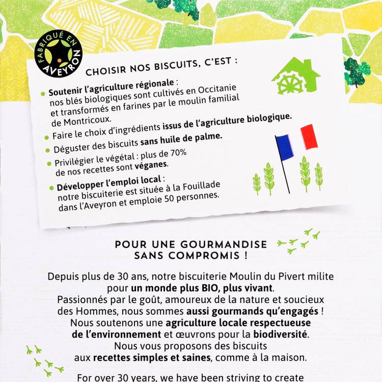 Les biscuits p'tit dej céréales miel et chocolat BIO - 2
