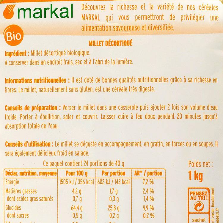 Le Millet décortiqué BIO - 3