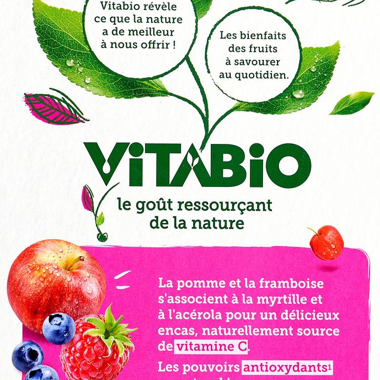 Les Compotes antioxydante pomme framboise myrtille BIO - 2