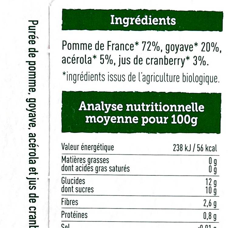 Les Compotes défense pomme goyave cranberry BIO - 4
