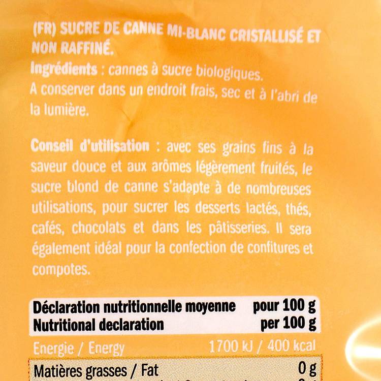 Le Sucre de canne blond BIO - 2