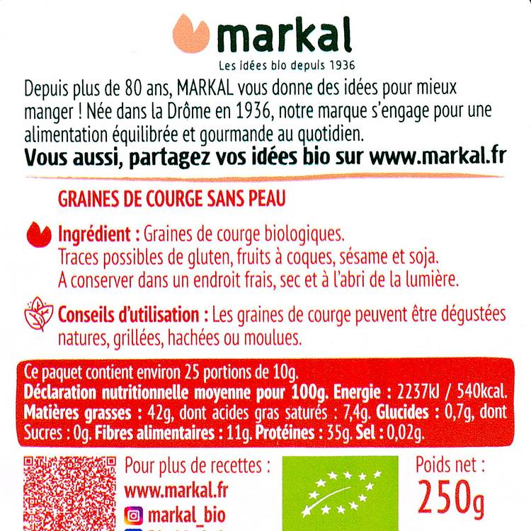 Les Graines de courge  BIO - 2