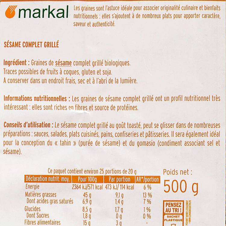Le Sésame complet grillé BIO - 3