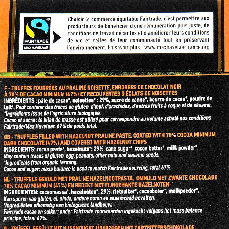 Les Truffes praliné noisette BIO - 2