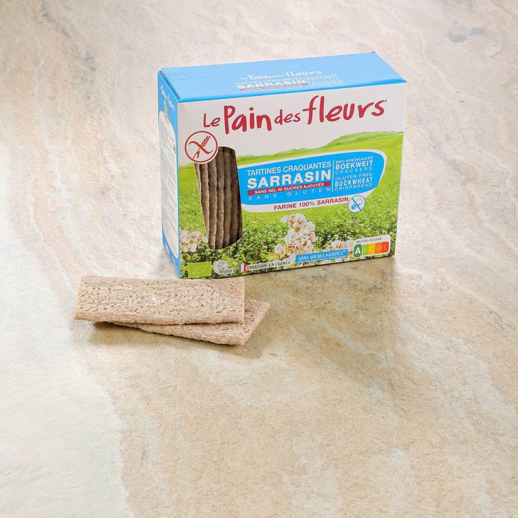 Les Tartines craquantes au sarrasin sans sel, sans sucre BIO et sans gluten
