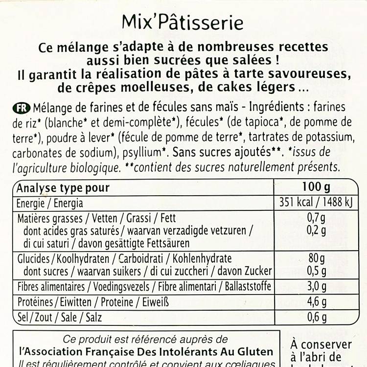 Le Mix pâtisserie sans gluten BIO - 3