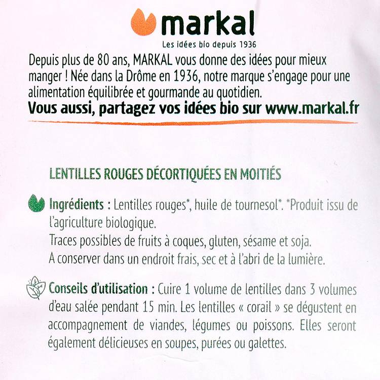 Les Lentilles corail BIO - 2