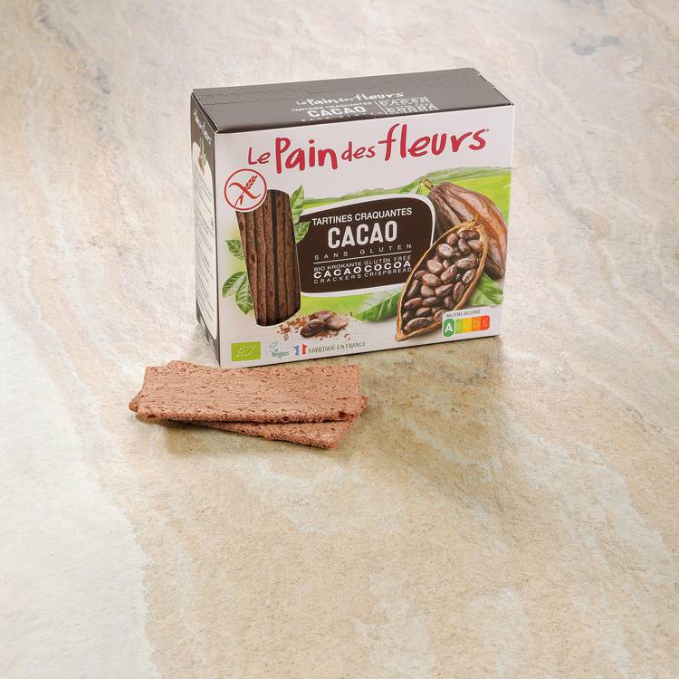 Les Tartines craquantes cacao BIO et sans gluten