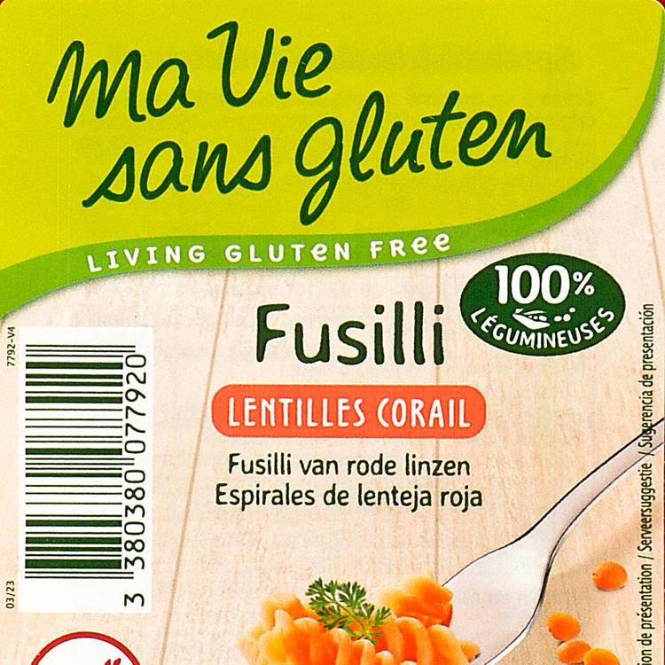 Les Fusilli de lentilles corail  BIO et sans gluten - 2