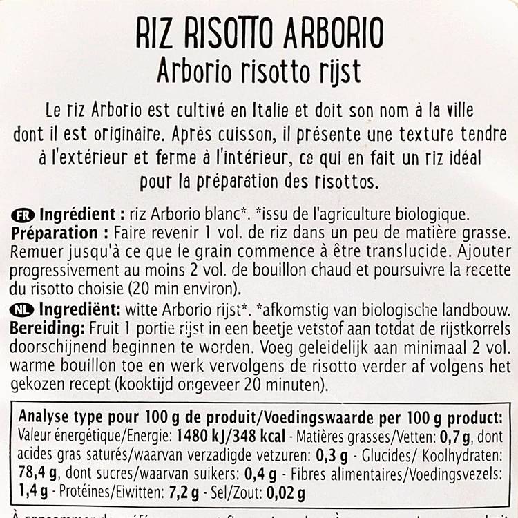 Le Riz risotto arborio blanc BIO - 3