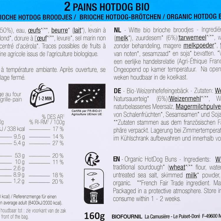 Le Pain à hot dog BIO - 3