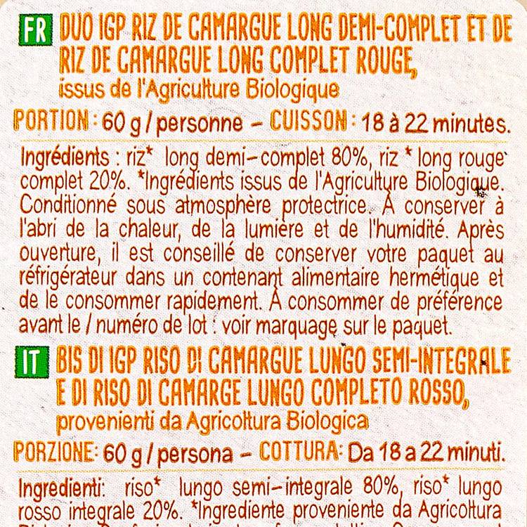 Le Riz duo de Camargue demi-complet IGP & BIO - 2