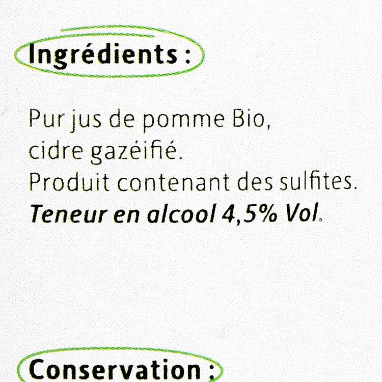 Le Cidre Brut BIO - 3