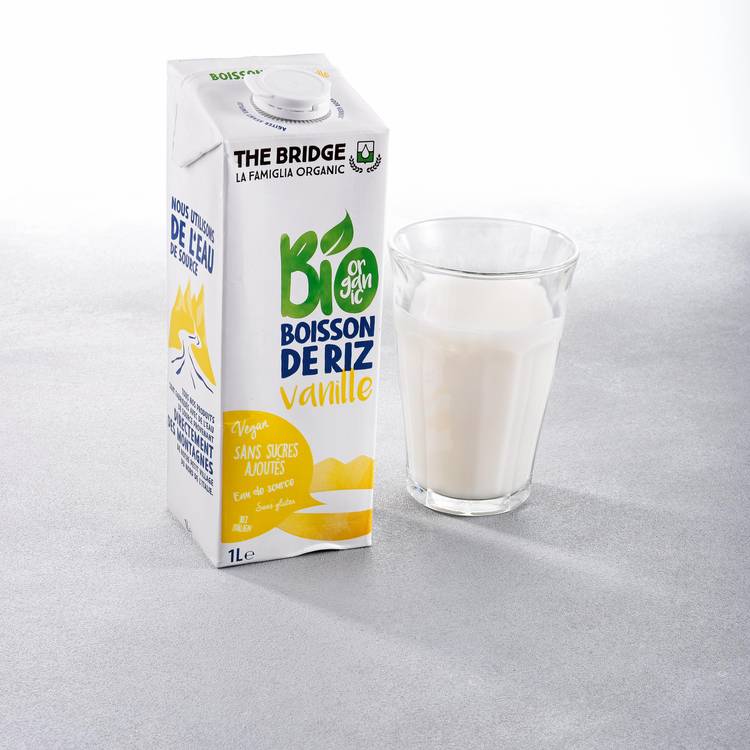 La Boisson au lait de riz vanille BIO et sans gluten