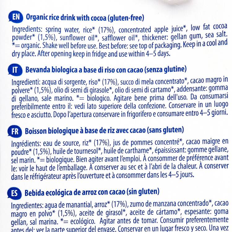 La Boisson au lait de riz cacao BIO et sans gluten - 2