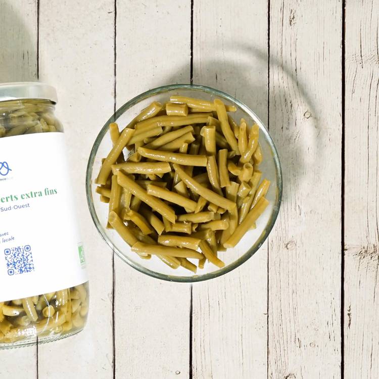 Les haricots verts en bocal BIO
