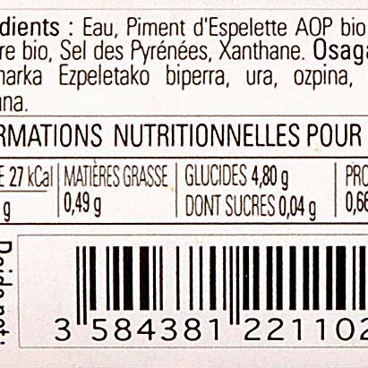 La Sauce au piment d'Espelette BIO - 3