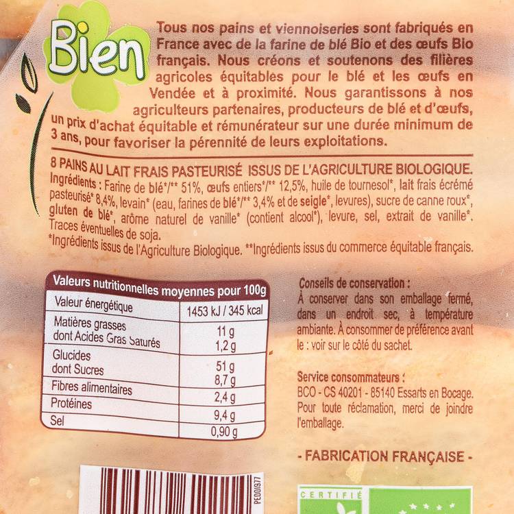 Les Pains au lait BIO " Bien" - 2