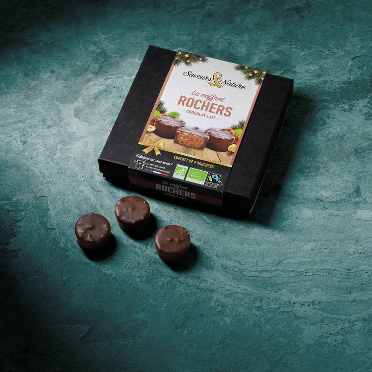 Le Coffret rochers au lait BIO