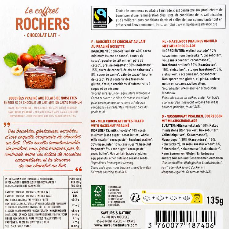 Le Coffret rochers au lait BIO - 3