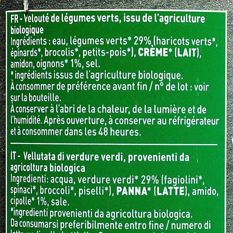 Le  Velouté aux légumes verts BIO - 3