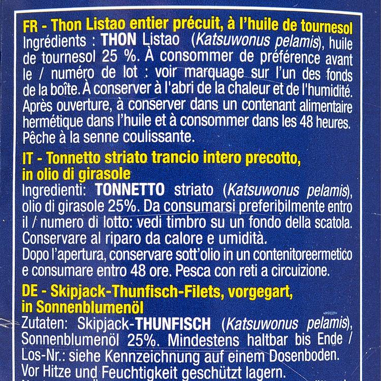Le Thon entier à l'huile de tournesol - 2