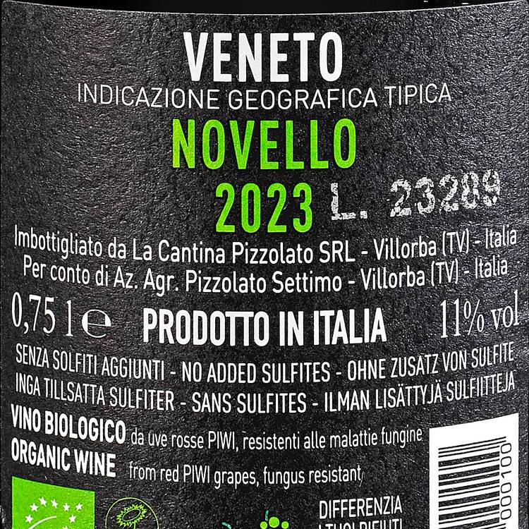 Le Pizzolato "Novello" Veneto BIO et IGT - 2