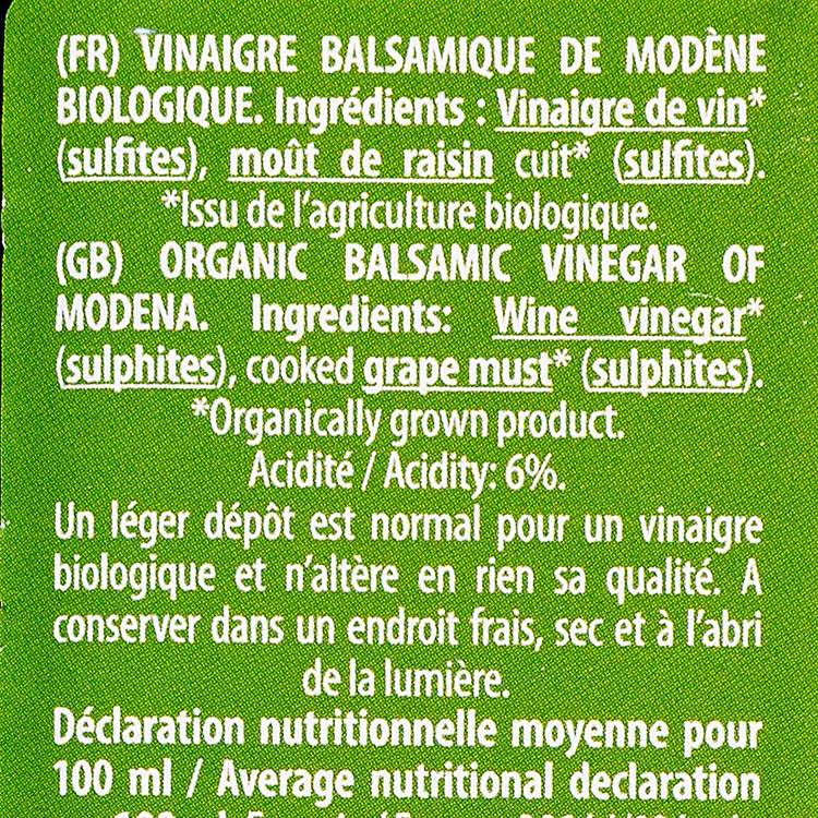 Le Vinaigre balsamique de Modène BIO et IGP - 2