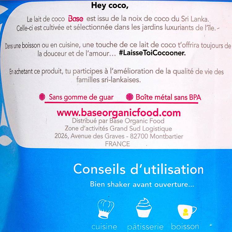 Le Lait de coco 17% BIO - 3