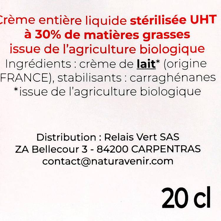 Les Crèmes entières liquides 30% BIO - 2