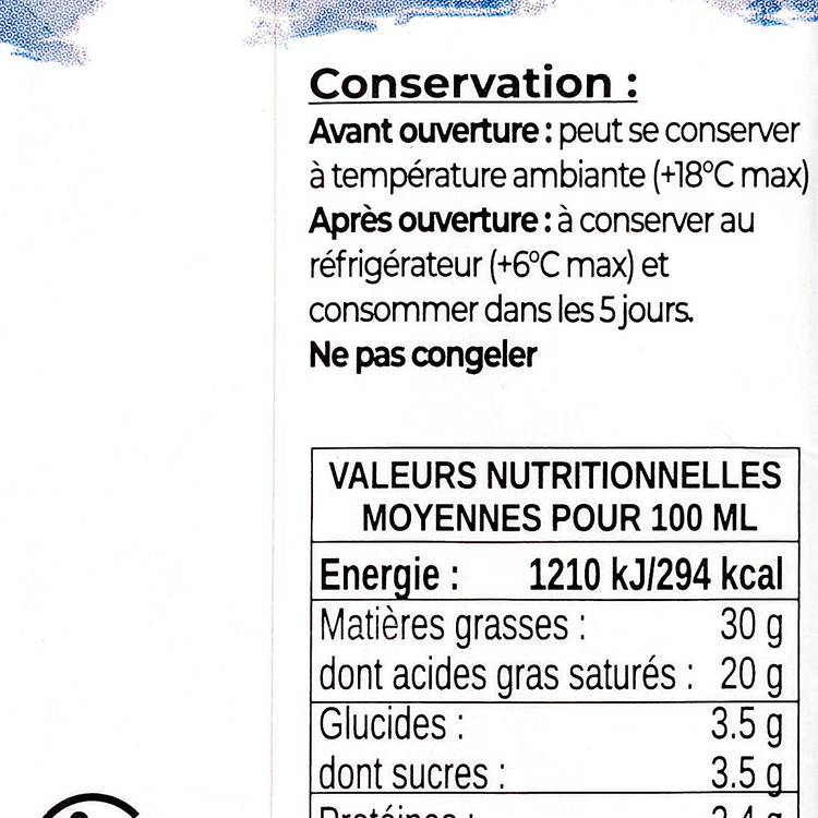 Les Crèmes entières liquides 30% BIO - 3