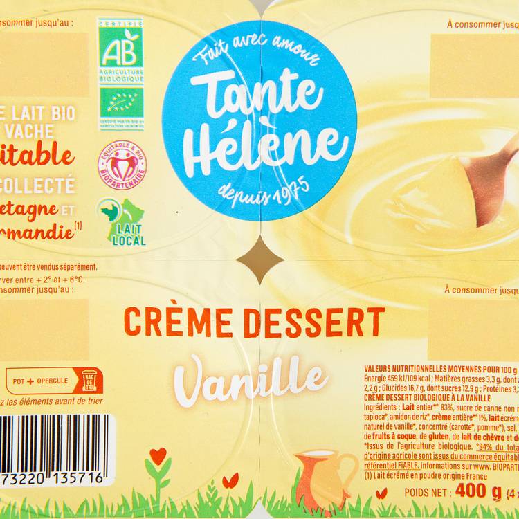Les Crèmes dessert à la vanille BIO - 2