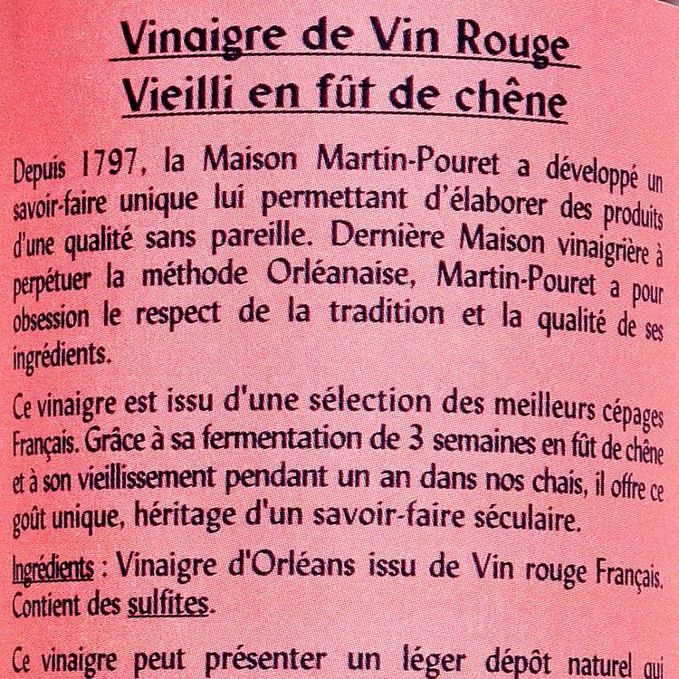 Le Vinaigre d'Orléans de vin rouge vieilli 12 mois "Martin Pouret" - 2
