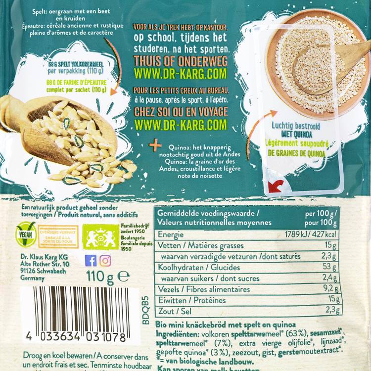 Les Mini Cracker épeautre quinoa BIO - 2