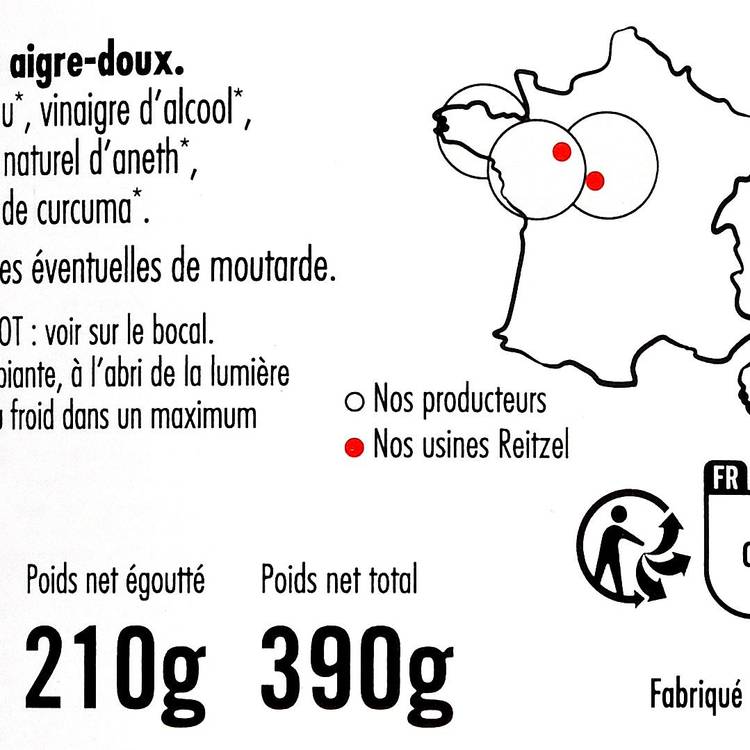 Les Rondelles de cornichon aigre doux "Hugo" - 2