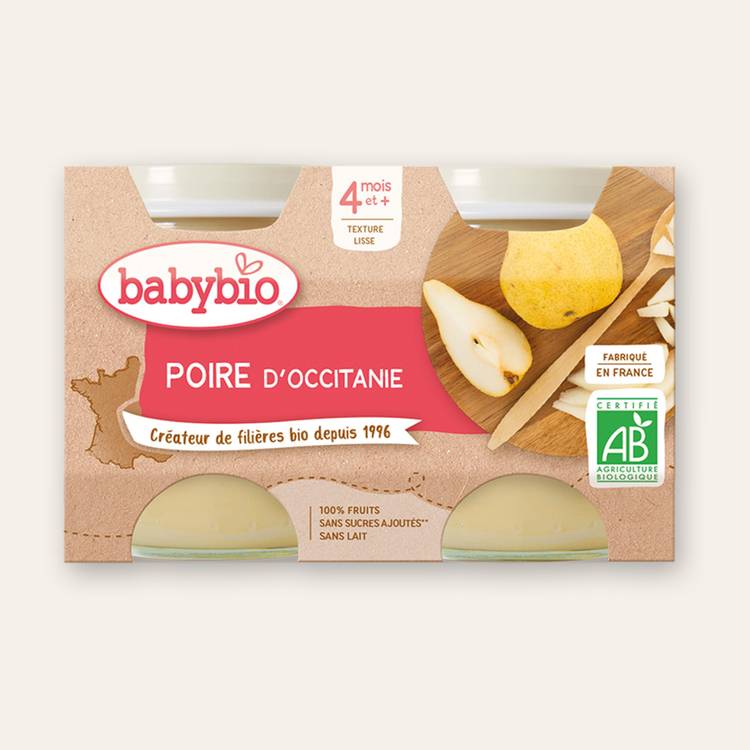 Compotes de poires BIO dès 4 mois monmarché.fr