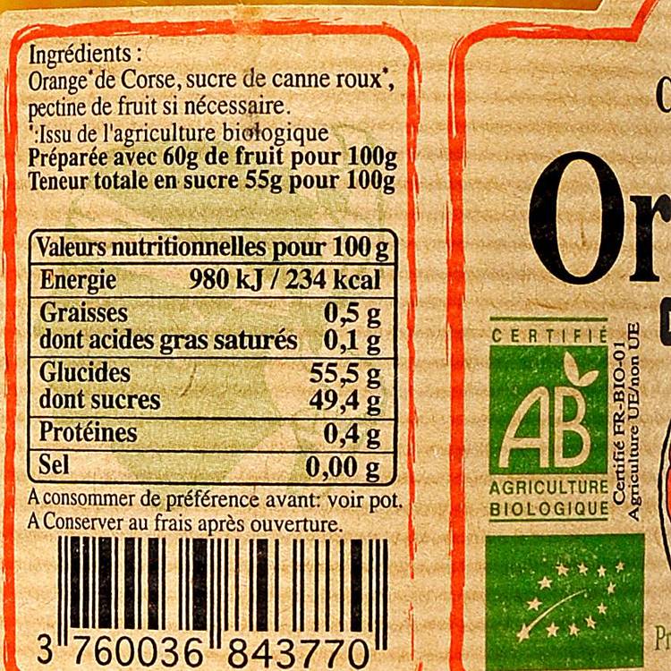 La Confiture orange Corse BIO - 2