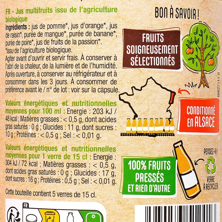 Le Pur jus multifruits  BIO - 2