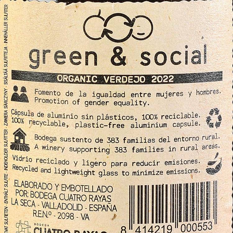 Le Vin vert "Green and social"  Verdejo BIO - 2