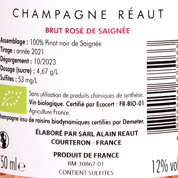 Le Champagne brut rosé Reaut BIO - 2