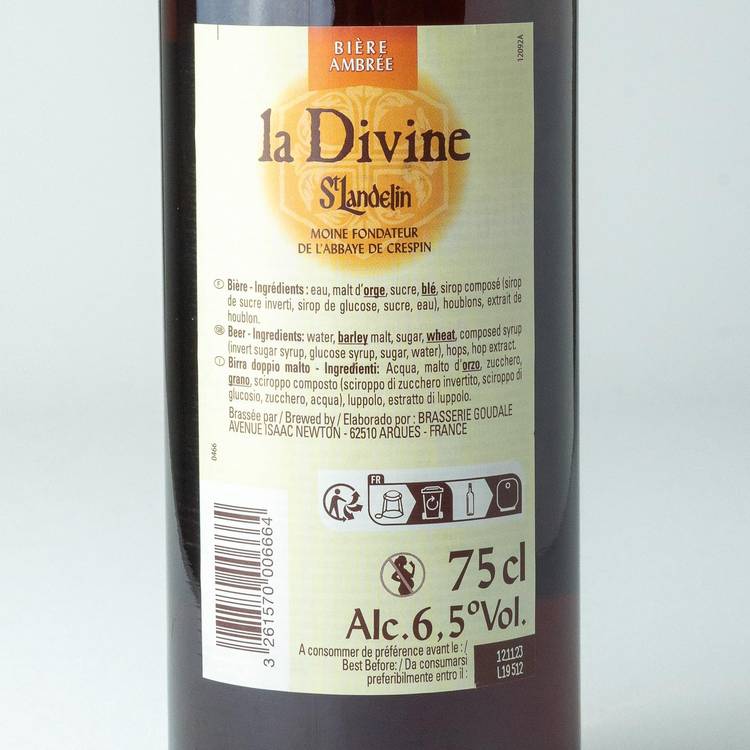La Bière ambrée 75 cl "La Divine" - 3
