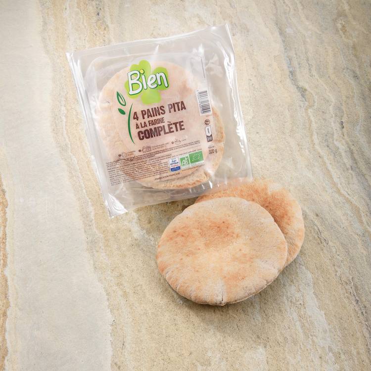 Les Pains pita à la farine complète "Bien"