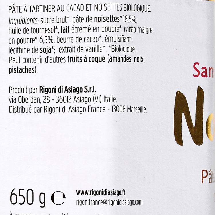 La Pâte à tartiner cacao et noisettes BIO "Nocciolata" - 3