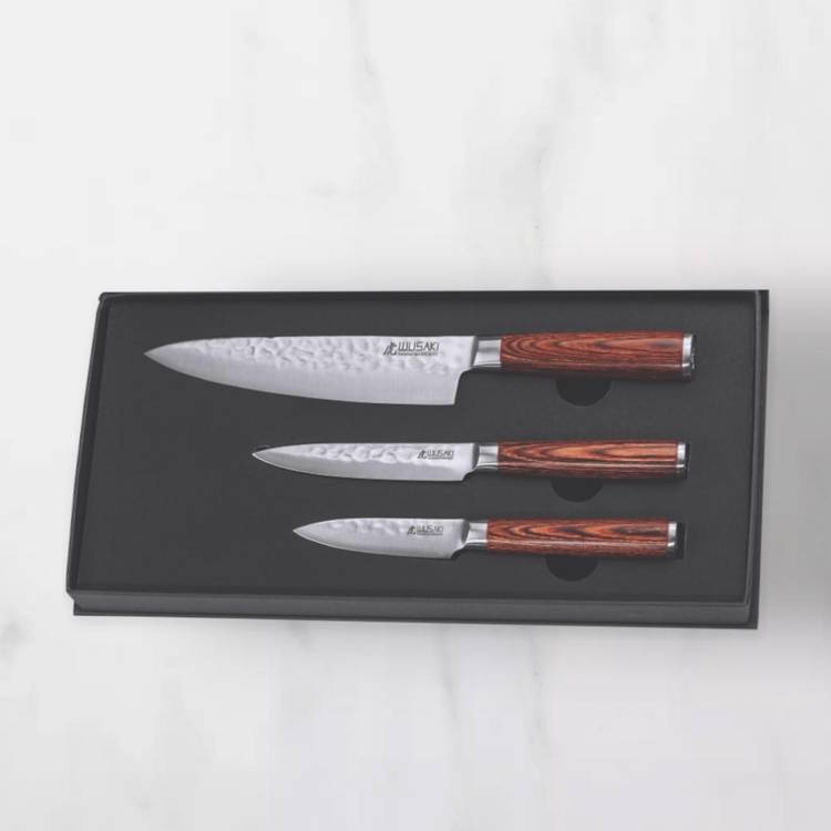 Coffret de 3 couteaux Wusaki Pakka