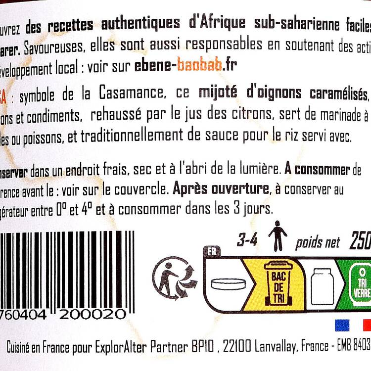 La Sauce Yassa "Ebene & baobab" - 3