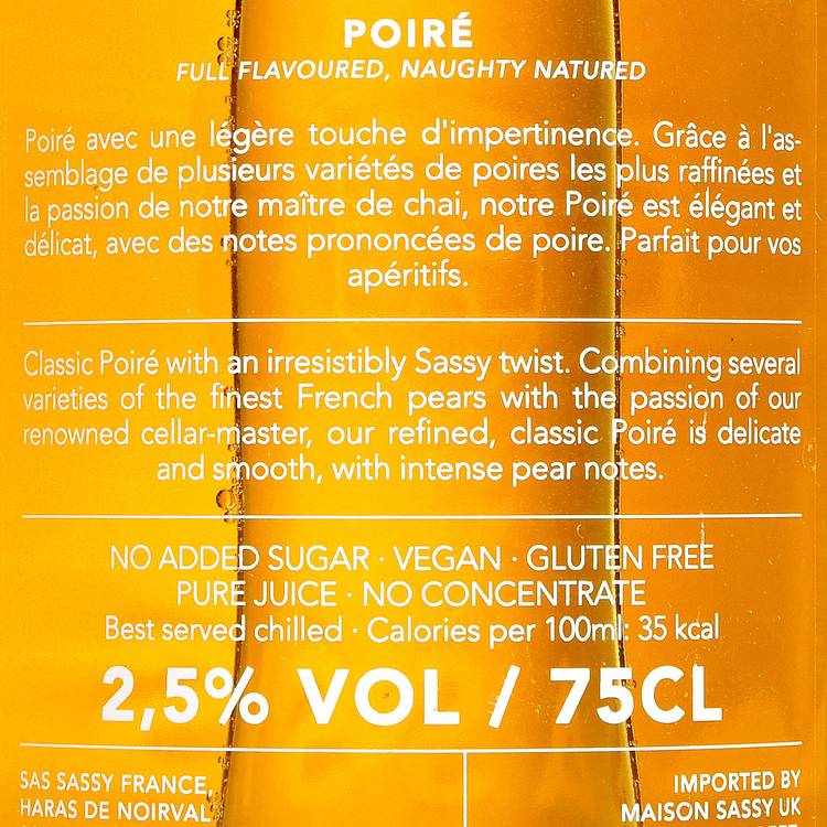 Le Cidre Poiré "Sassy" - 2