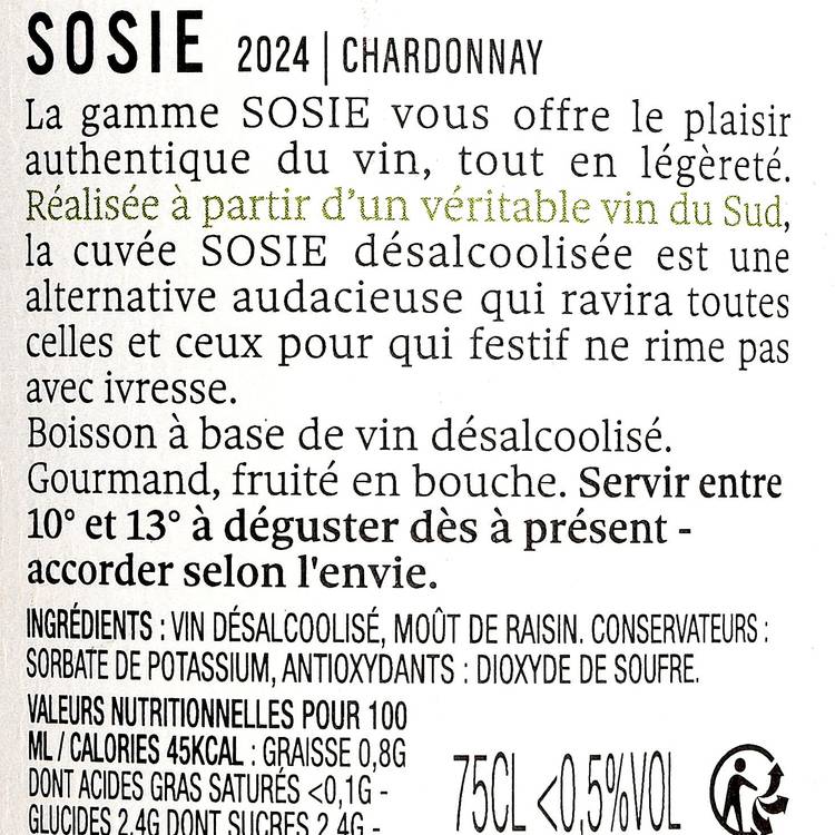 Le Vin blanc sans alcool 0% - 2